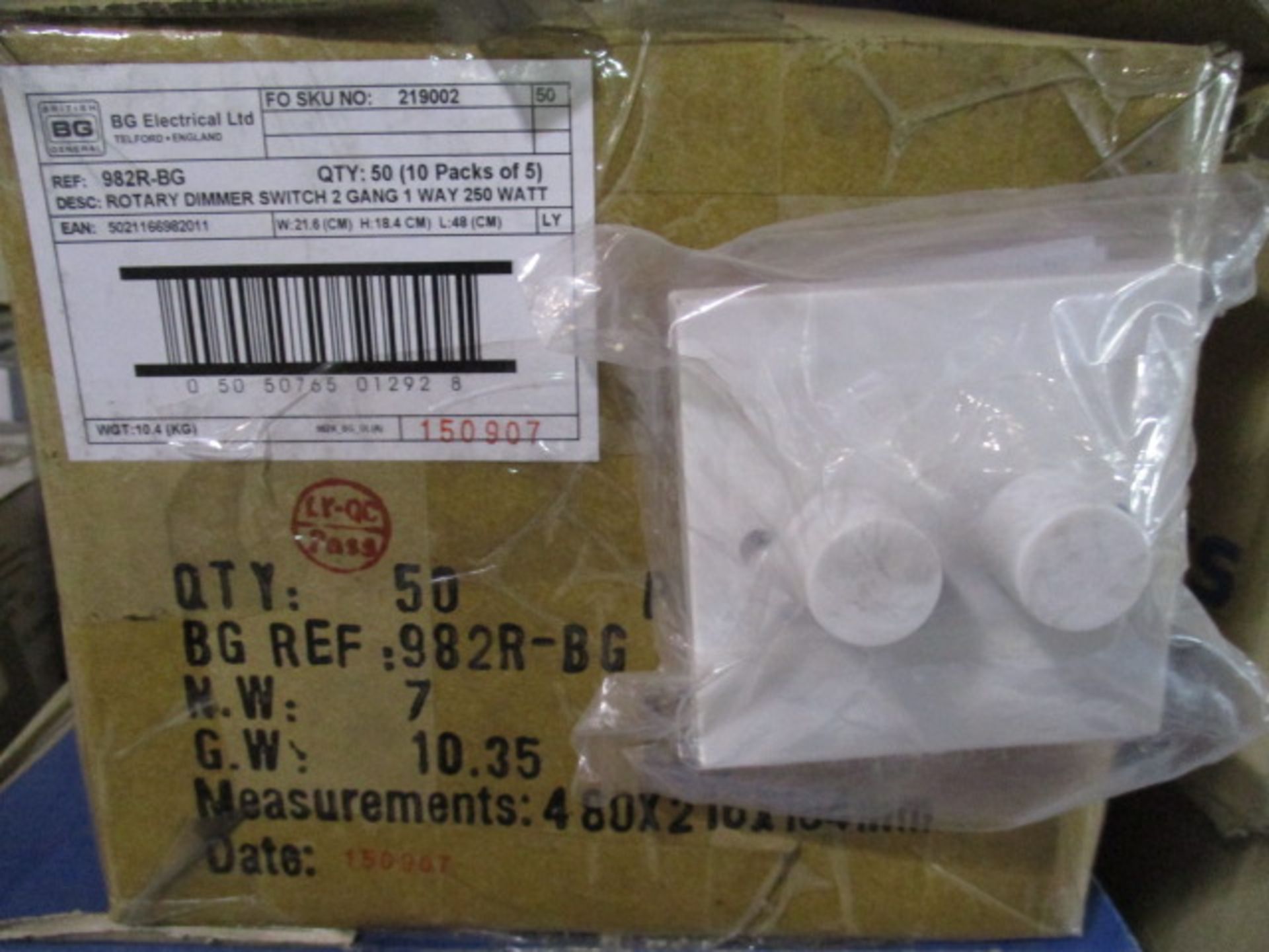 50pcs in lot - last carton available - White double dimmer switch set rrp œ7.99 each