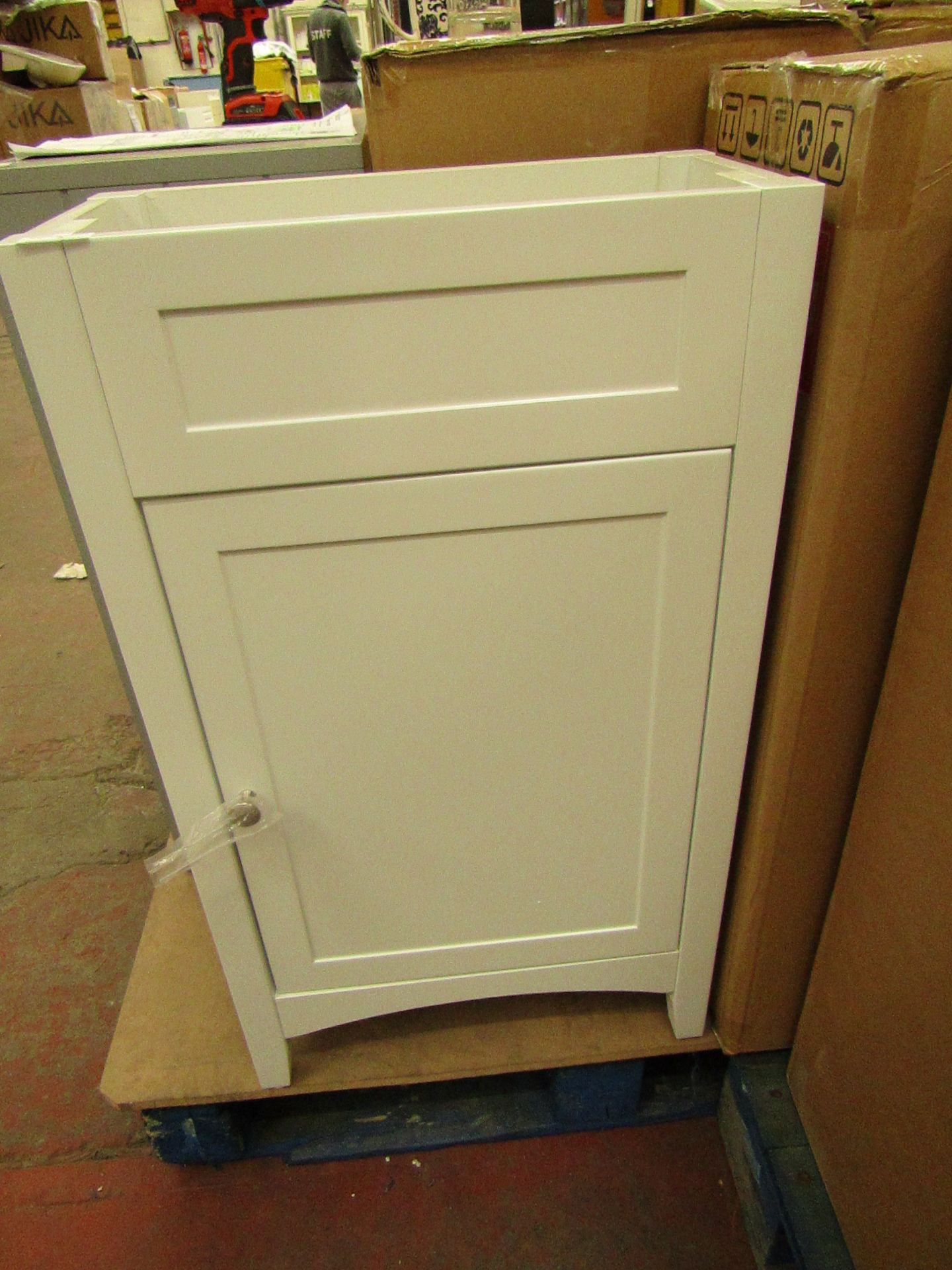 The Bath Co. Camberley white cloakroom vanity unit. Boxed.