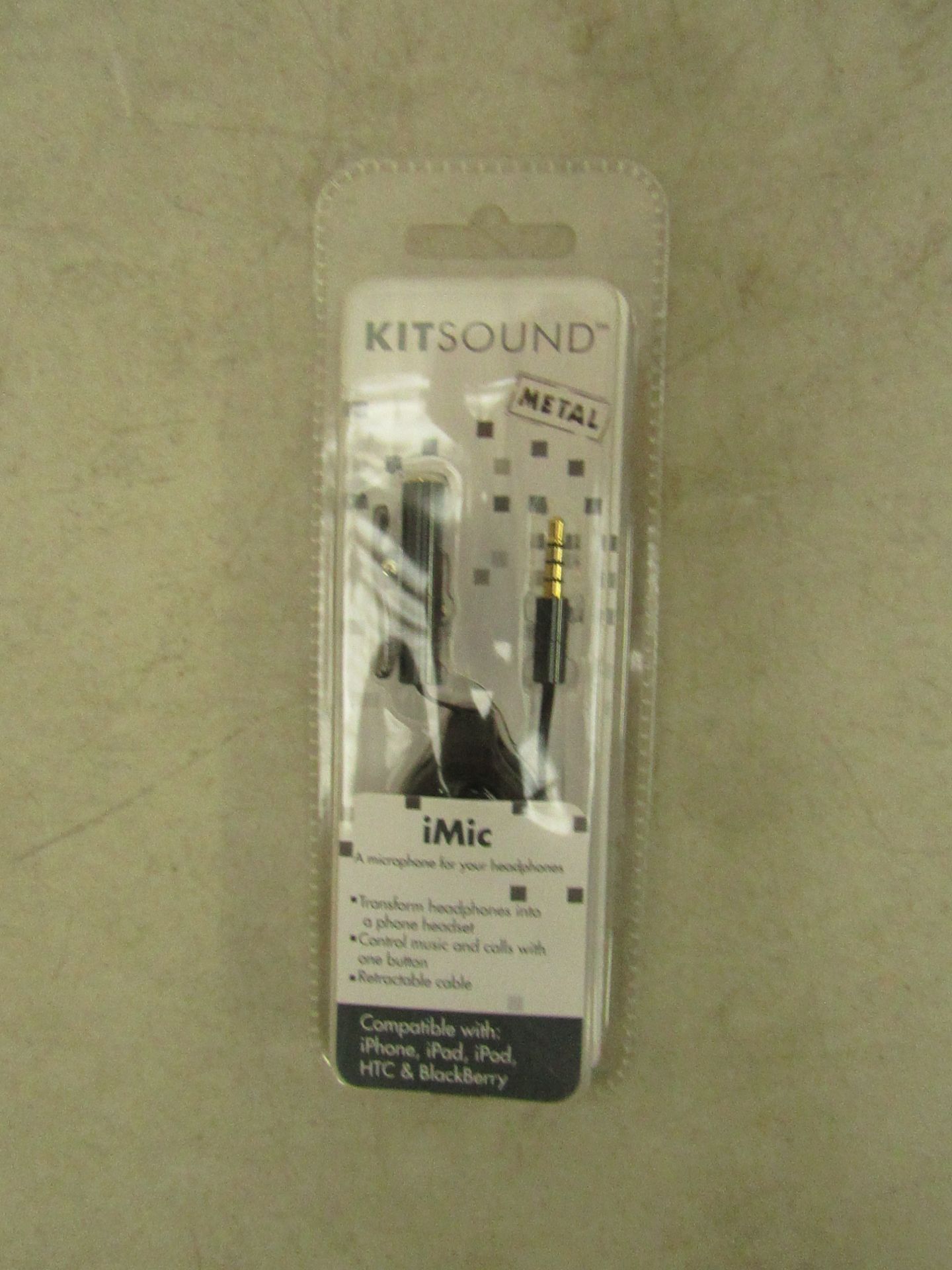 50x Kitsound iMic microphone for headphones, all new and packaged.