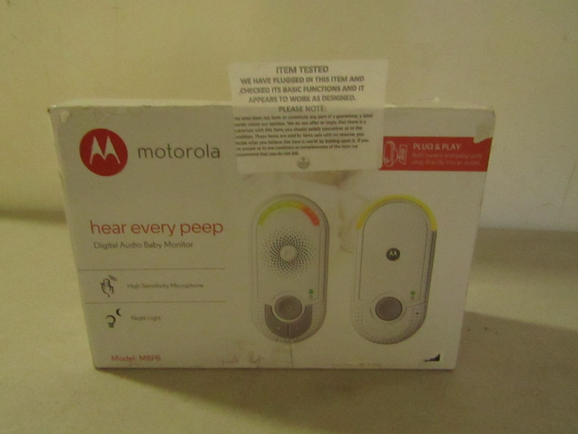Motorola MBP8 Baby monitor, boxed and tested working £24.99