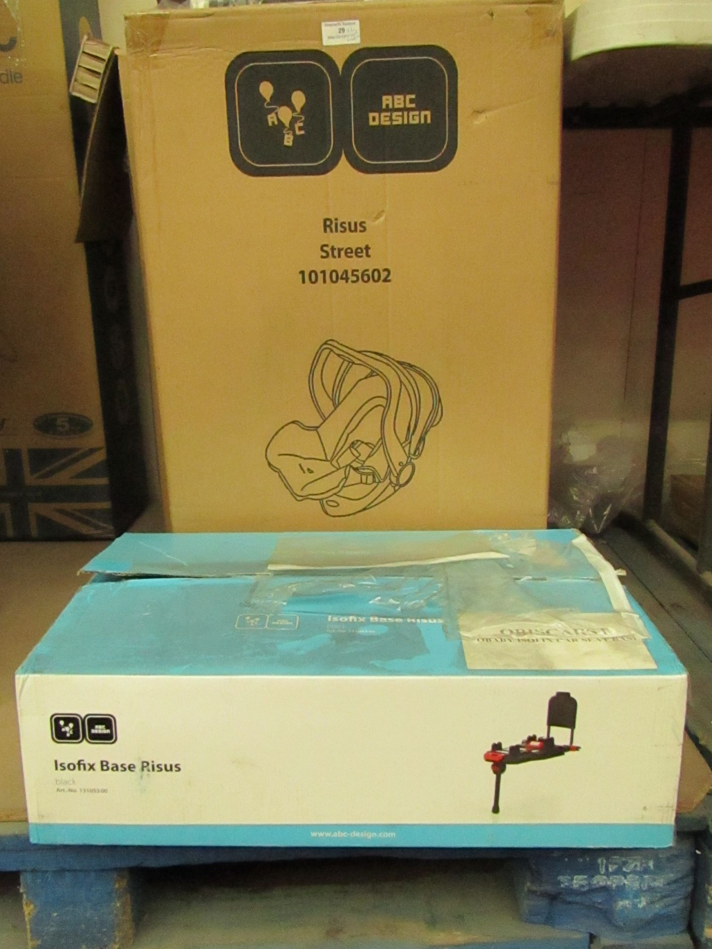 ABC Design Risus Street Car Seat with Isofix Base, Both New and Boxed, Total RRP for Both is £240