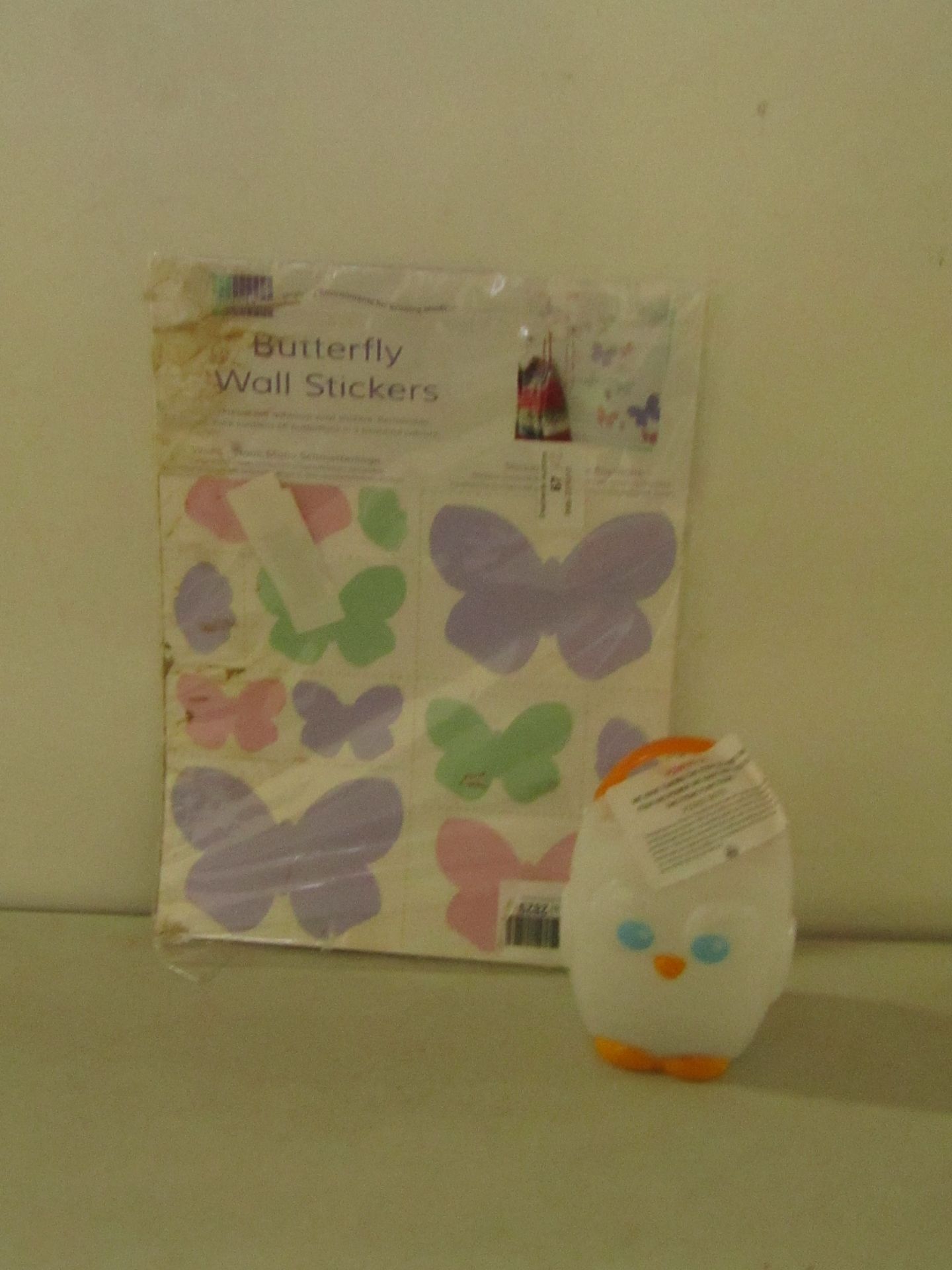 2x Items Being Night Light Pack of Butterfly wall Stickers
