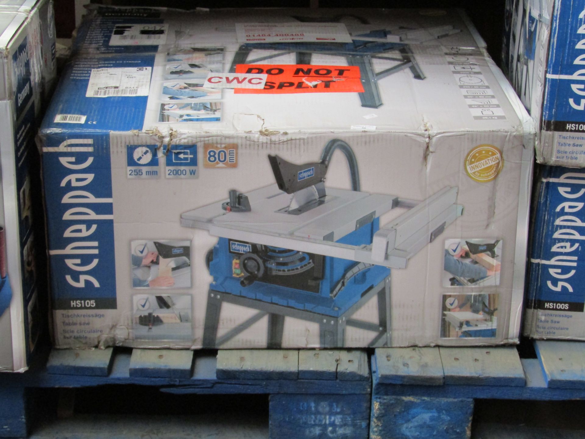 Scheppach HS105 255mm 230v Table saw, tested working and boxed, RRP £249.99