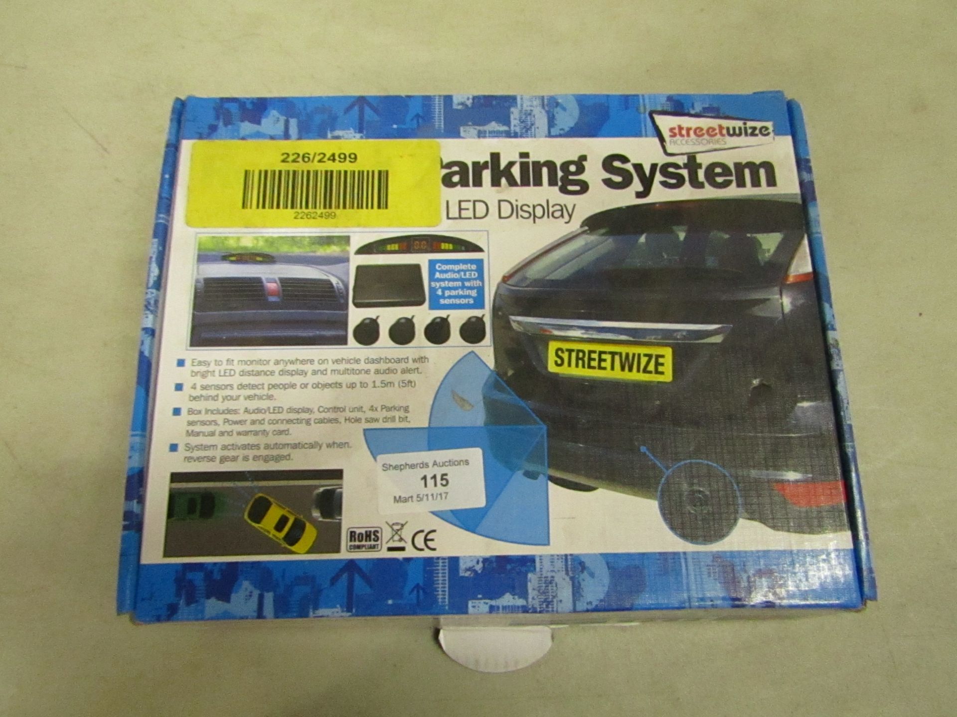 Streetwize Reverse Parking System with audio warning and LED Display, looks new in box