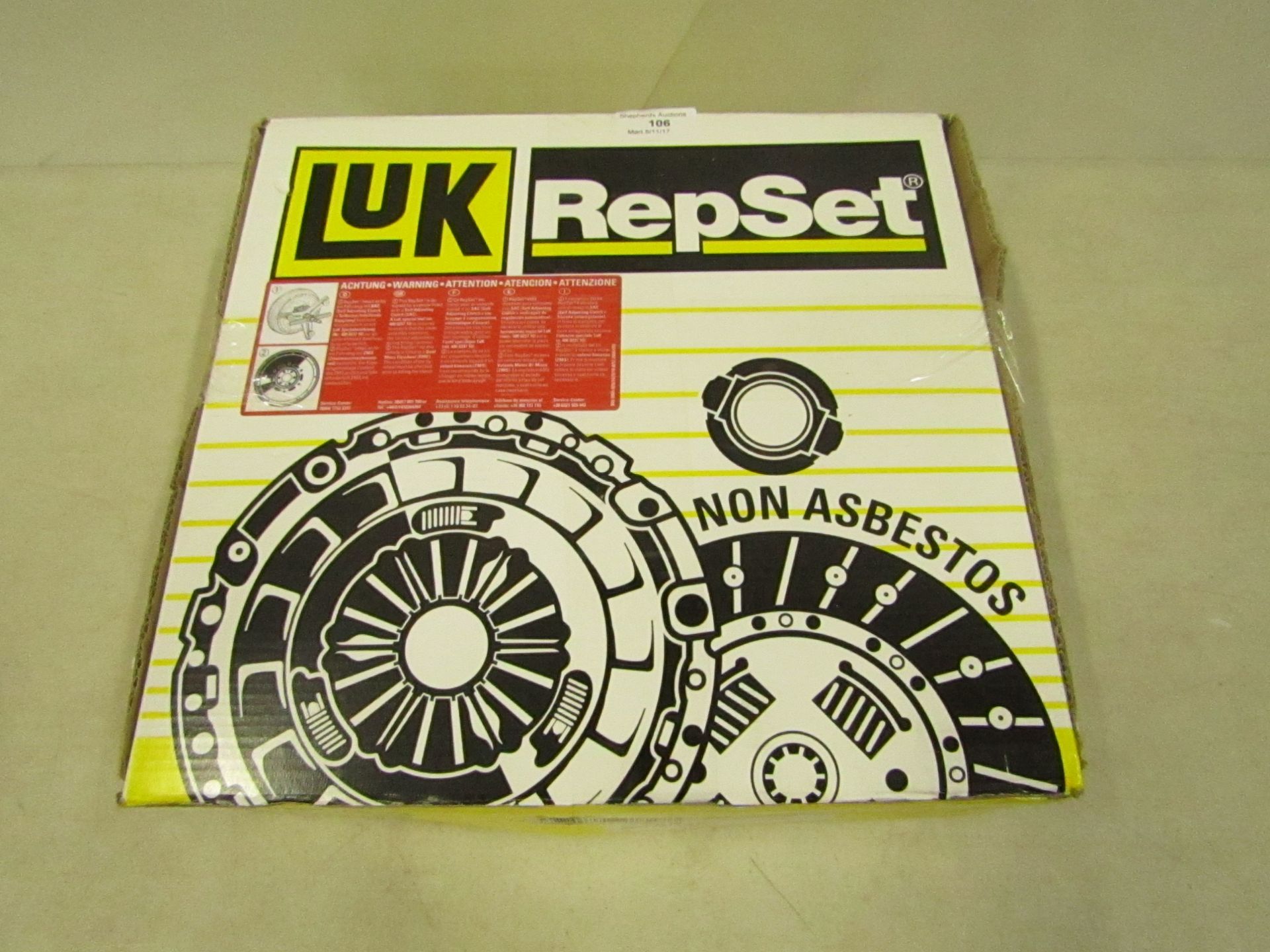 Luk Repset Brake pad set, unchecked and boxed.