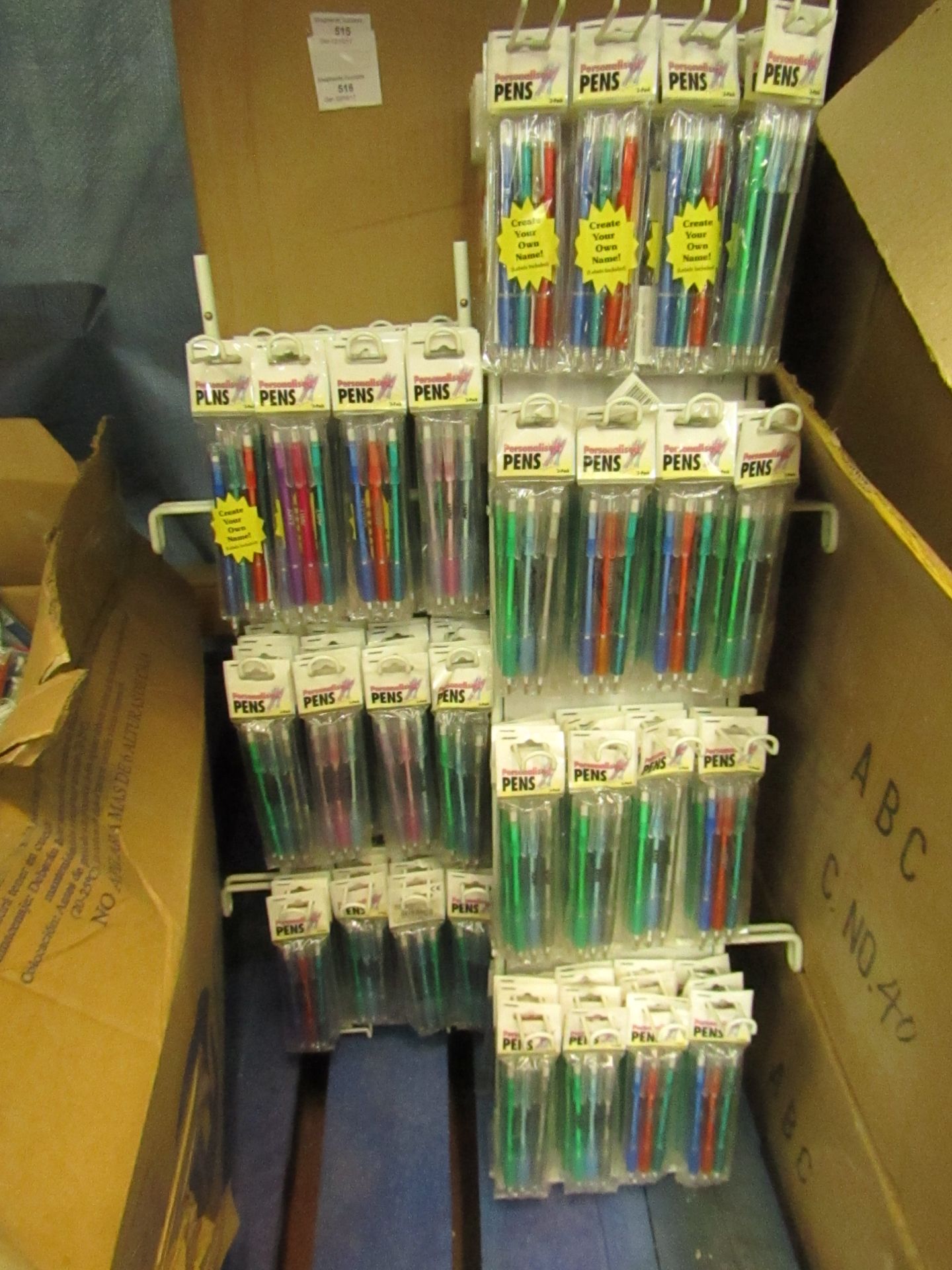 Brand new Display module parts with appx 650 assorted pens - all new stock - an unknown quantity
