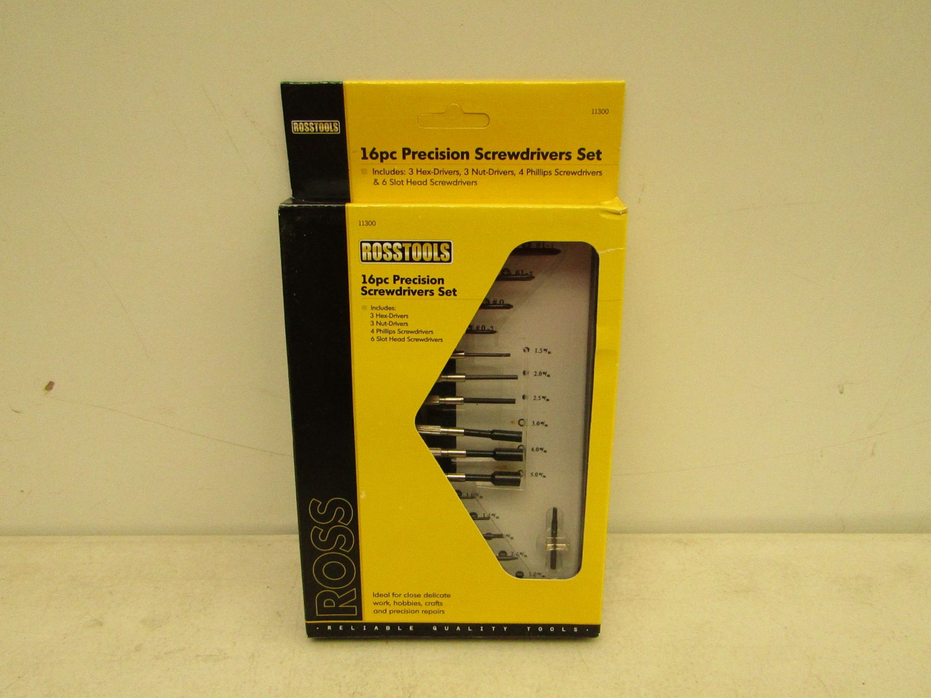 Ross Tools 16 piece precision screwdrivers set, all new and packaged.