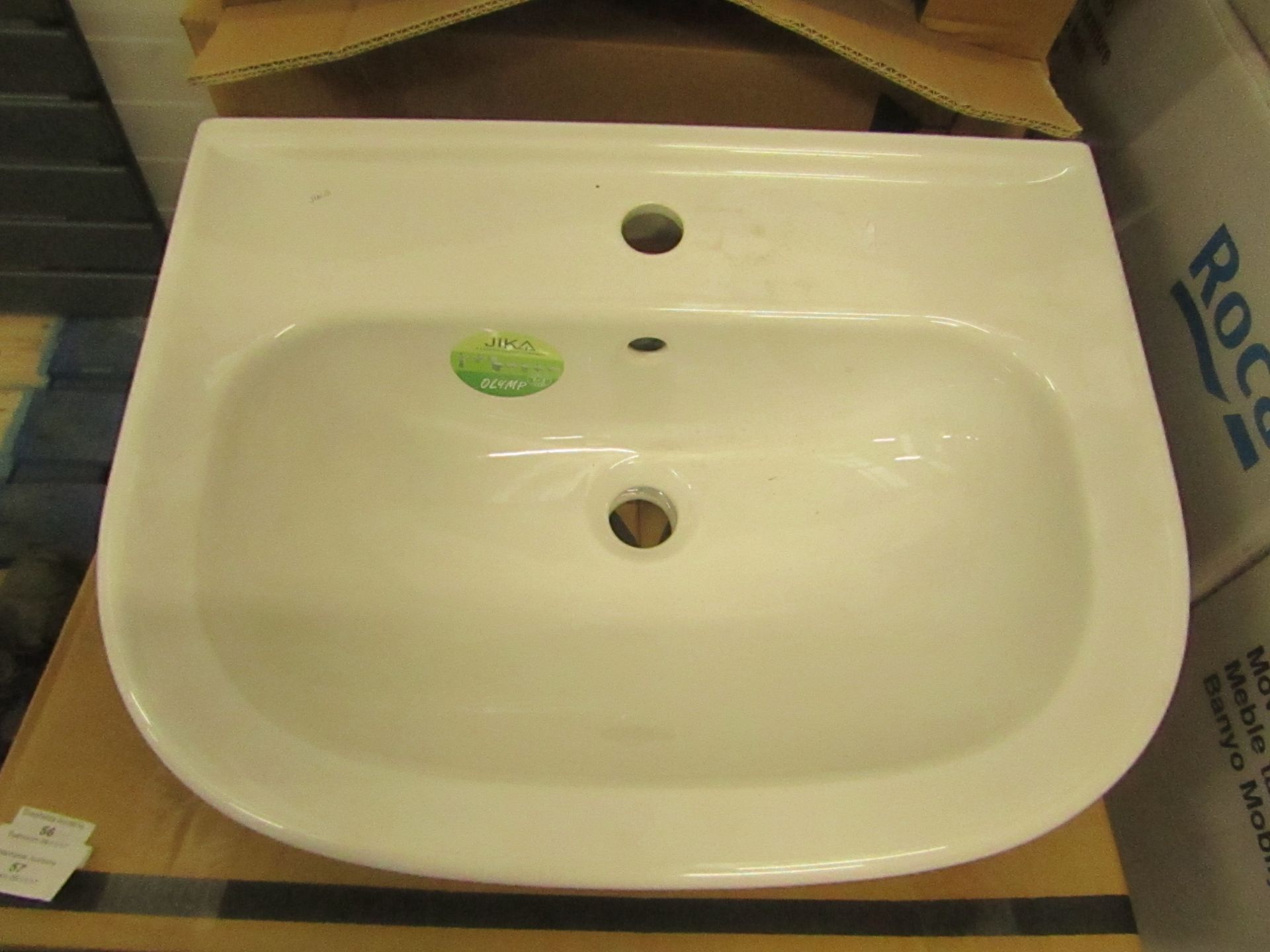 Jika by Laufen Olymp 550mm 1TH semi-recessed basin. New & boxed.