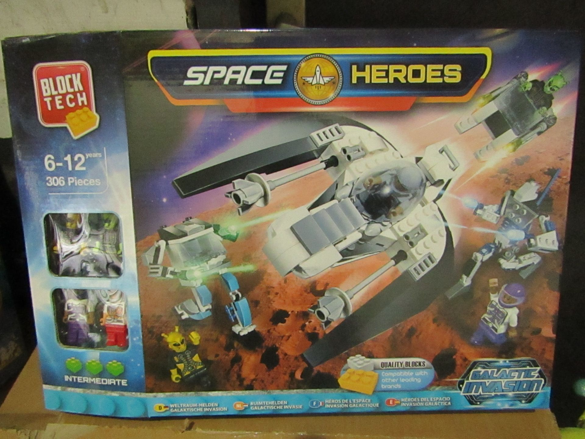 1pc x Sealed Box Brand new - Block Tech Galactic Invasion Space Heroes - large set