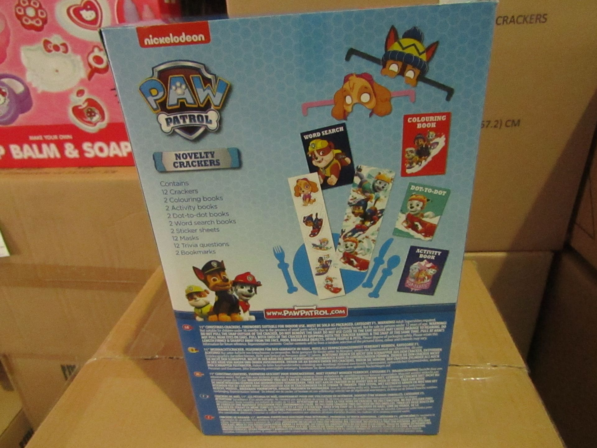 1. box x Sealed Box Brand new - Paw Patrol Crackers - 12pcs in box