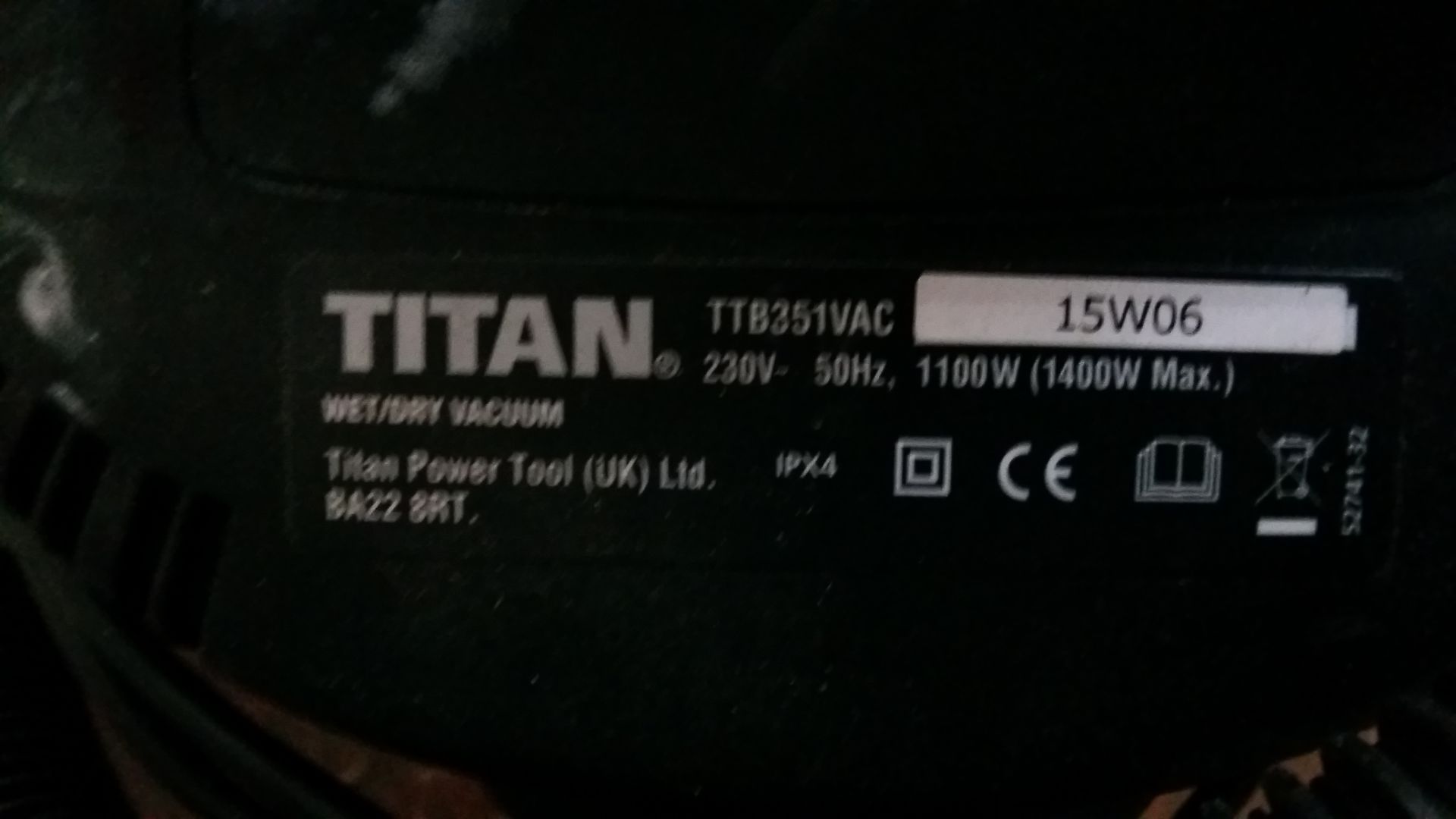 Titan TTB551VAC Wet/Dry Vacuum - Image 4 of 4