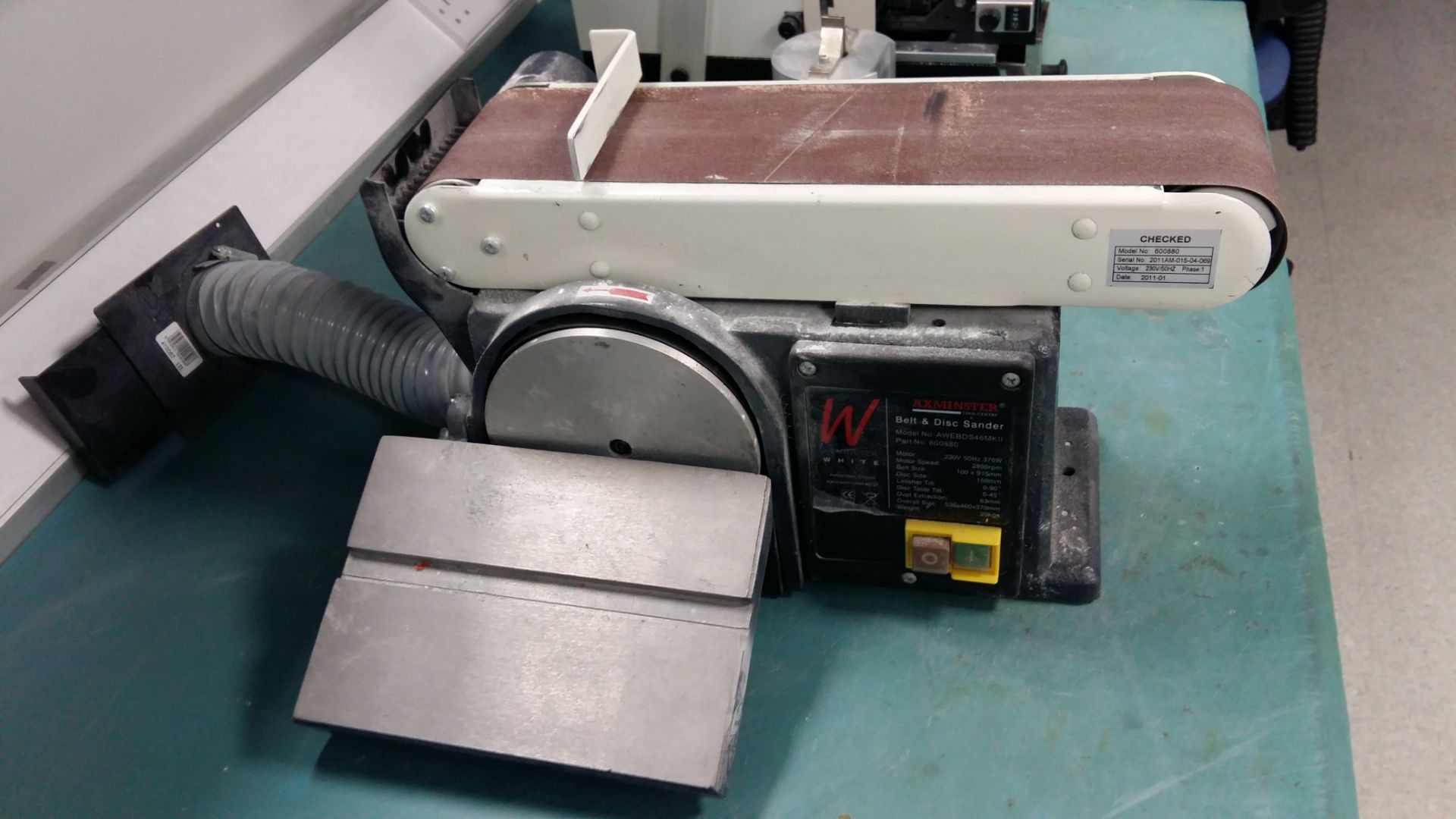 Axminster AWEBDS46 Mk II belt & disc sander - Image 4 of 4