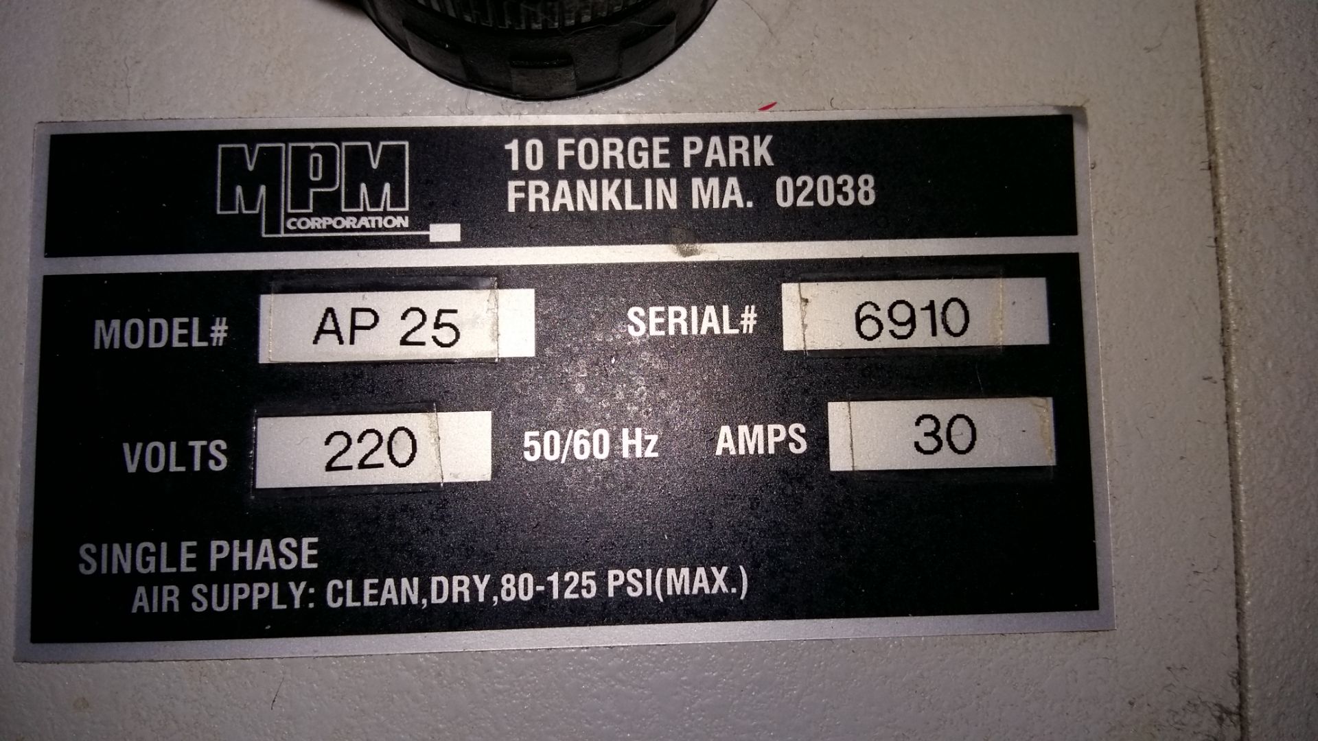 MPM Corporation AP25 Stencil Printer - Image 4 of 4