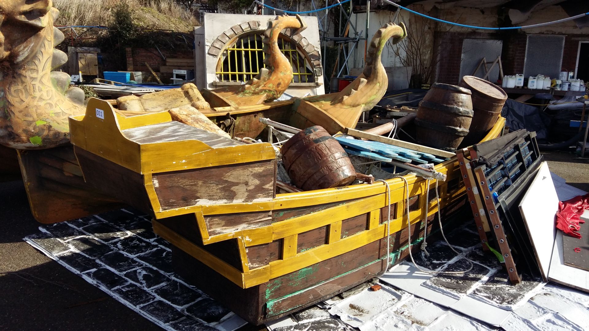 Wooden 'Pirate' ride boat