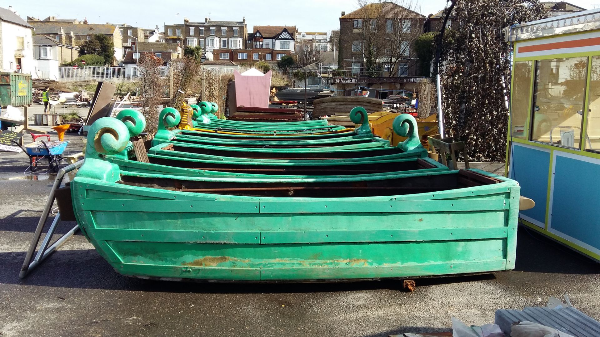 (9) Wooden 'Viking' river ride boats - Image 2 of 10