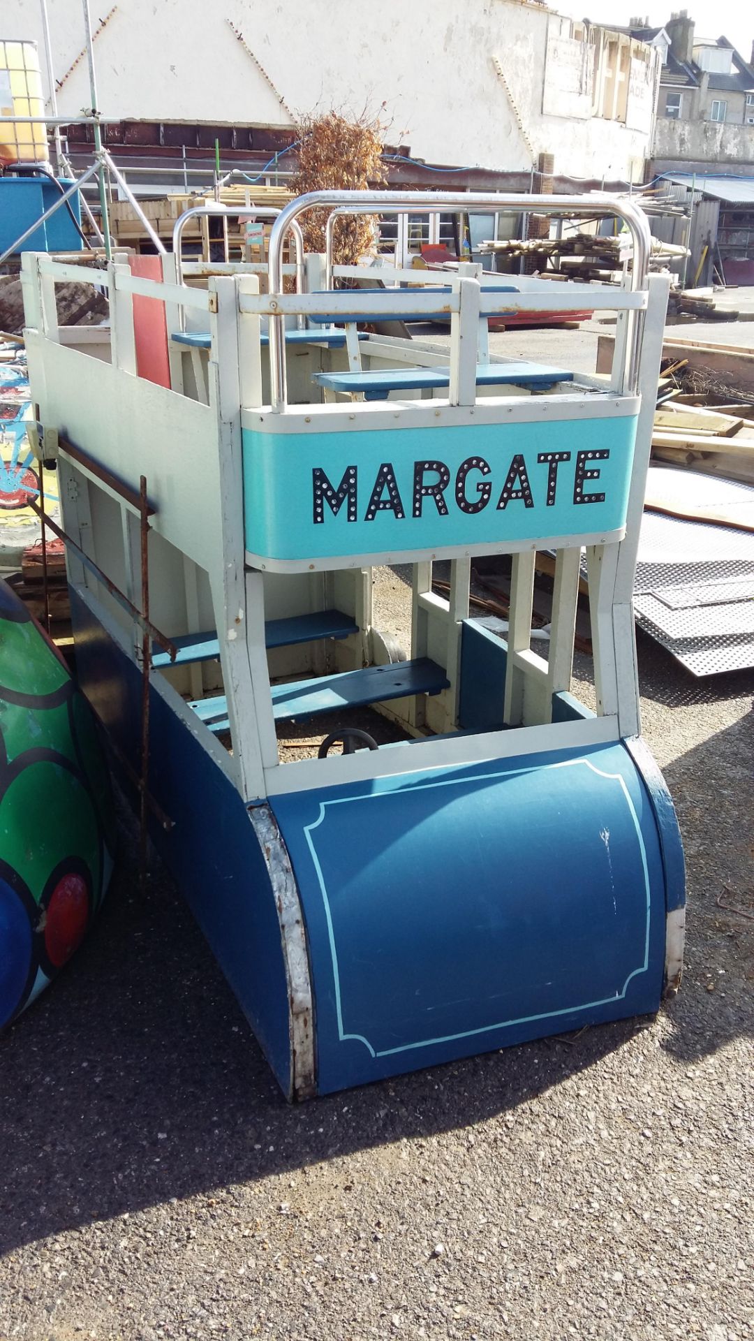 (2) Wooden 'Dream Bus' two tier ride carts - Image 5 of 10