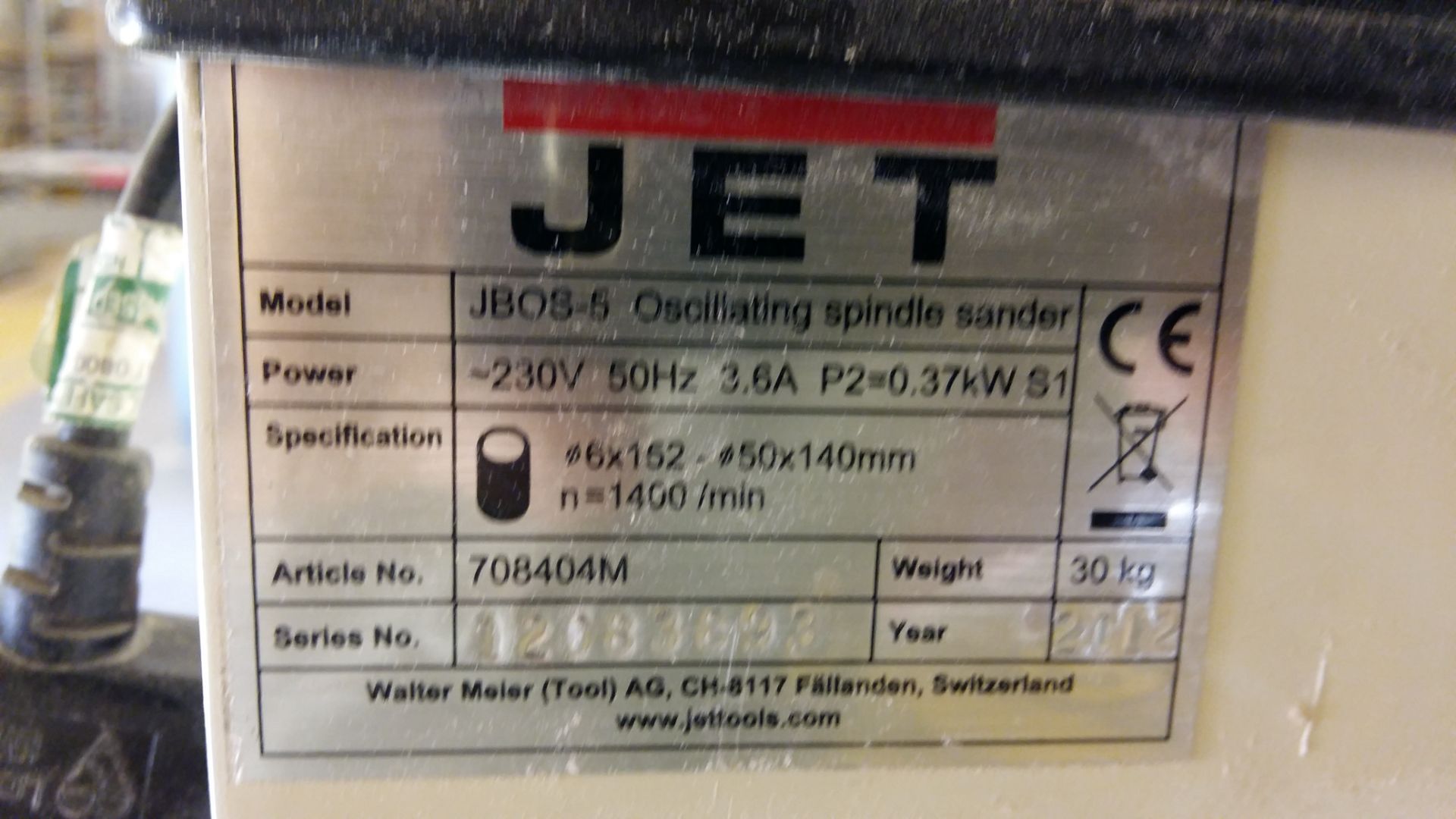 Jet JBOS-5 bench top oscillating spindle sander - Image 4 of 5