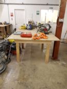 Wooden framed layout table