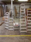 (3) Step ladders, ladder attachment, work platform