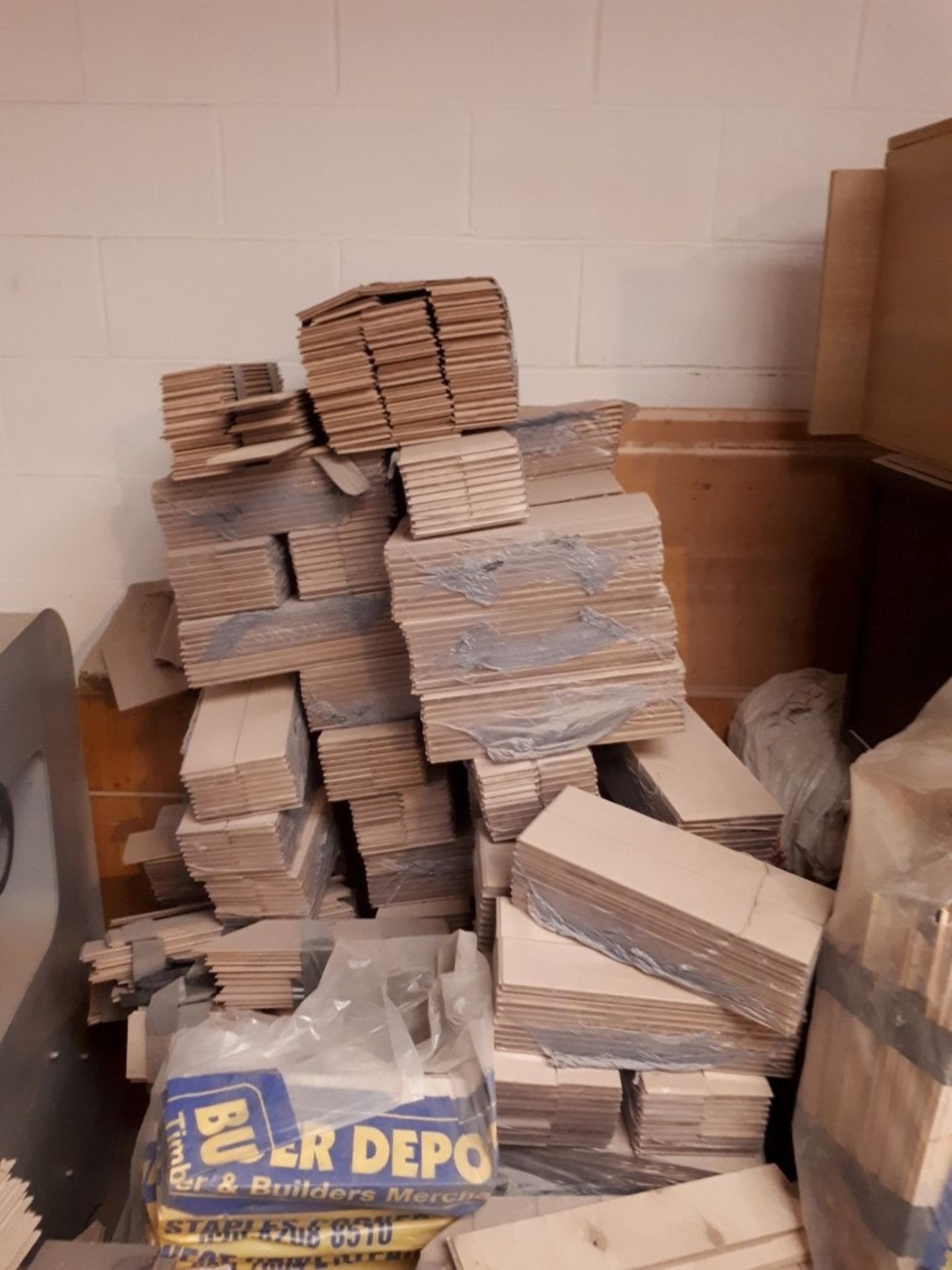 Large quantity of parquet flooring