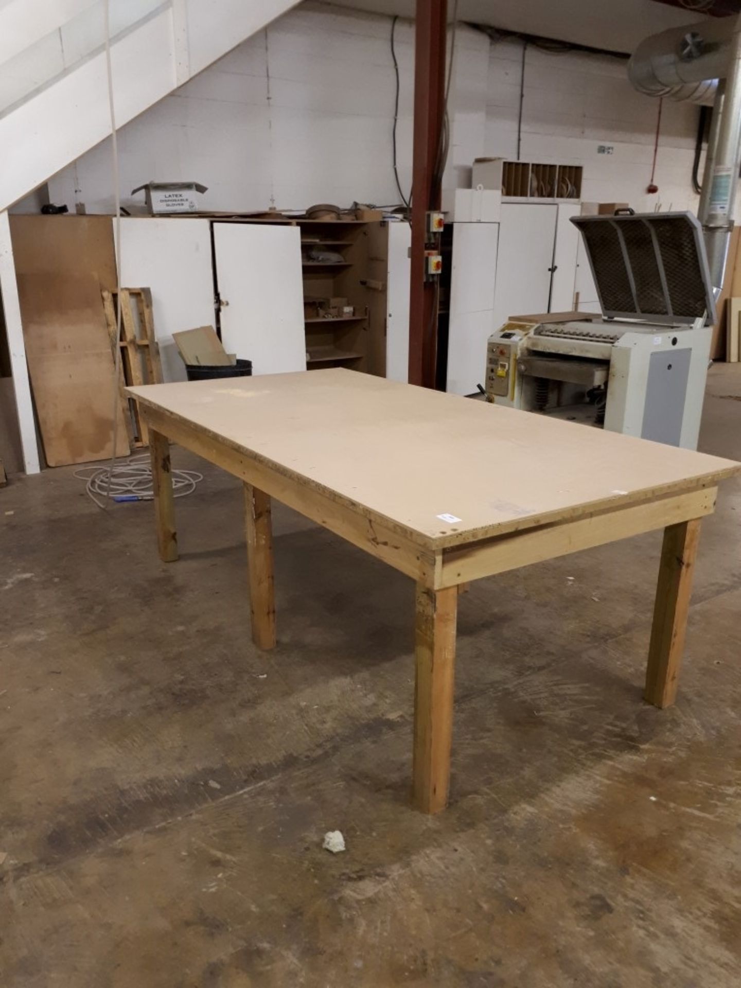 Wooden framed layout table - Image 2 of 3