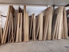 Various sized sheets of faced MDF