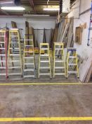 (5) Fibre glass step ladders