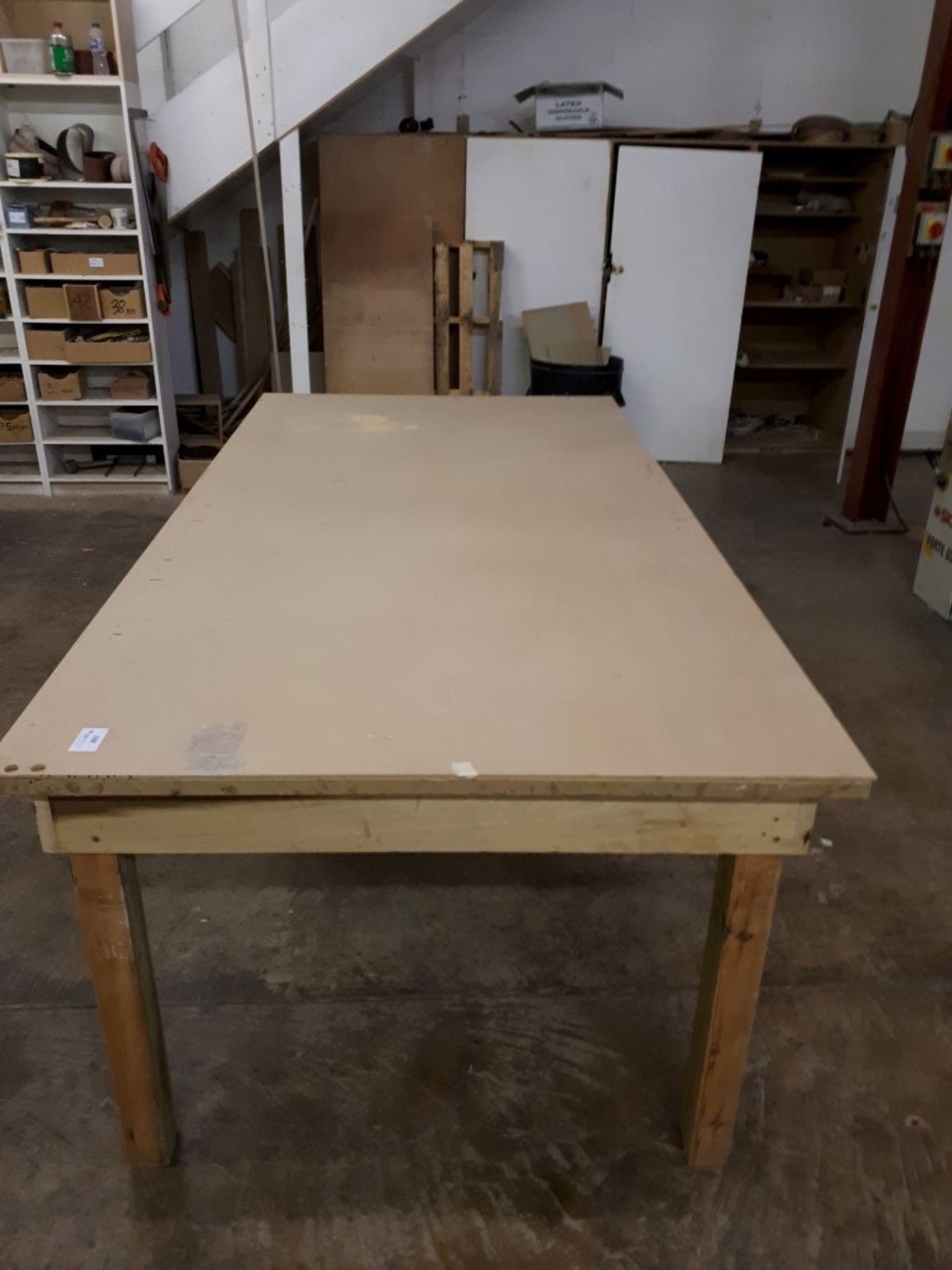 Wooden framed layout table - Image 3 of 3