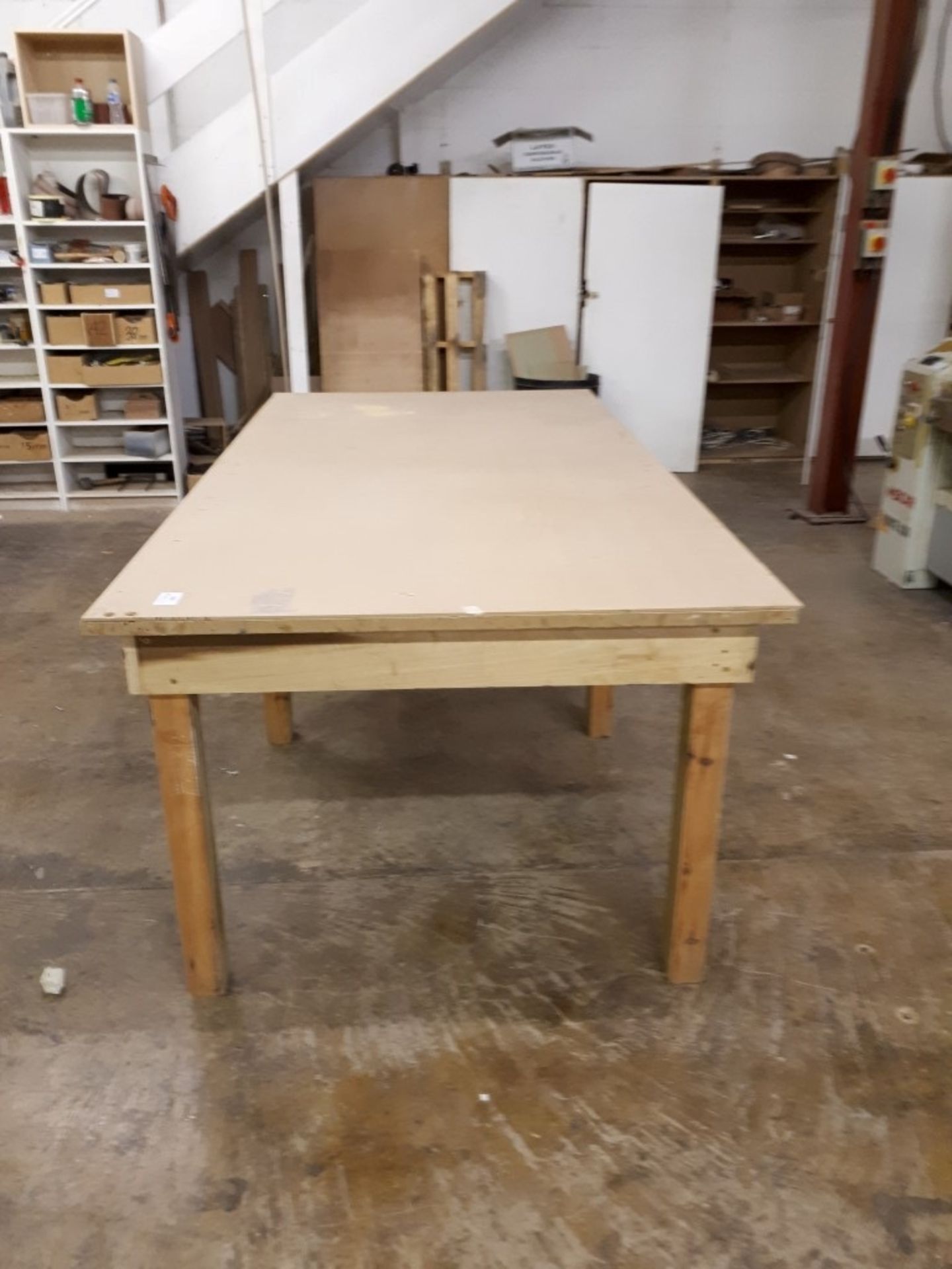 Wooden framed layout table