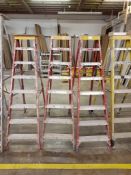 (3) Prodec fibre glass seven tread step ladders