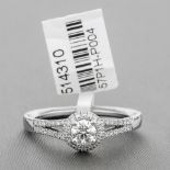 Diamond Single Row Cluster Platinum Ring RRP £3,131