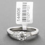 Diamond Single Stone Platinum Ring RRP £9,709