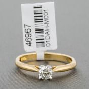 Diamond Single Stone Platnium and 18ct Yellow Gold Ring RRP £1,567
