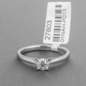 Diamond Single Stone Platinum Ring RRP £1,792