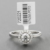 Diamond Cluster Platinum Ring RRP £4,389