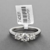 Diamond Three Stone Platinum Ring RRP £8,953