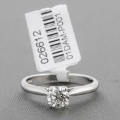 Diamond Single Stone Platinum Ring RRP £5,988