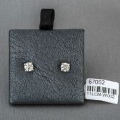 Diamond Single Stone 18ct White Gold Earrings RRP £1,567