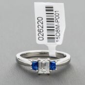 Emerald Cut Diamond Single Stone Ring RRP £5,759