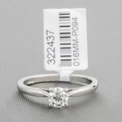 Diamond Single Stone Platinum Ring RRP £5,046