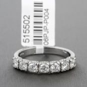 Diamond Semi Eternity Platinum Ring RRP £3,303