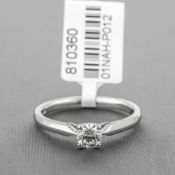 Diamond Single Stone Platnium Ring RRP £2,437