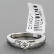 Diamond Single Stone Platinum Ring RRP £3,449