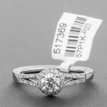 Diamond Single Row Cluster Platinum Ring RRP £3,803