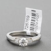 Diamond Single Stone Platinum Ring RRP £6,278