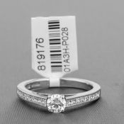 Diamond Single Stone Platinum Ring RRP £4,398