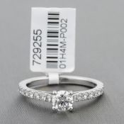 Diamond Single Stone Platinum Ring RRP £6,334