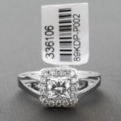 Cushion Brilliant Diamond Platinum Ring RRP £7,930