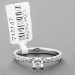 Diamond Single Stone Platinum Ring RRP £3,467