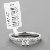 Diamond Single Stone Platinum Ring RRP £3,467